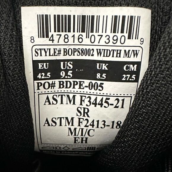 BD Battle Ops 8” Tactical Boots Side Zip Waterproof Size 9.5 Medium Black - Picture 8 of 9